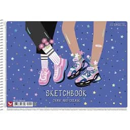 Альбом для малювання Школярик Кросівки 30 аркушів (PB-SC-030-524)
