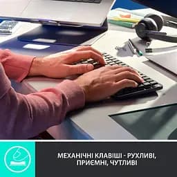 Клавіатура бездротова Logitech MX Mechanical Mini Minimalist Graphite (920-010780) - мініатюра 4