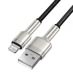 Кабель металлические штекеры Baseus Cafule Metal USB - Lightning 25 см (CALJK-01) черный