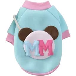 Свитшот Ginger для животных S мм на флисе голубой с розовым Д-22 см ОГ-30 см 1.5-2.5 кг