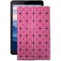 Чохол StatusCASE з екошкіри для планшету Sigma Tab A801 4G Рожевий ромб