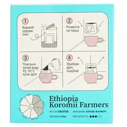 Кава спешелті дріпи Fresh Black Ethiopia set 5 шт x 12 г. - мініатюра 6