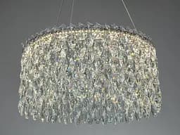 Підвісна кришталева LED люстра Diasha 582/500CH хром 47 см 66 W 3 режими світла - мініатюра 2