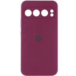 Чохол Silicone Cover Lakshmi Full Camera (AAA) with Logo для Google Pixel 9 Pro XL Бордовий / Plum