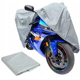 Чохол для мотоцикла Motocicleta cubierta QW 015 сірий, водонепроникний тент 122×230 см PEVA