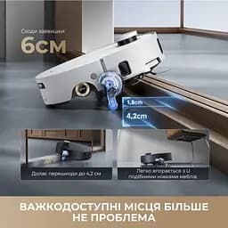 Робот-пилосос миючий Dreame Aqua 10 Roller White - мініатюра 8