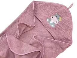 Махровое полотенце Moontime "Бегемотик розовый"