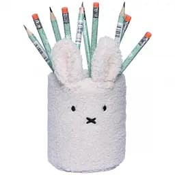 Стакан для письмового приладдя Yes Miffy Toy 10х9 см хутро білий (708759) - мініатюра 3