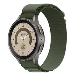 Ремінець для Samsung Galaxy Watch 4 44mm - зелений Watchbands Cloth Wave ширина кріплення 20мм нейлоновий (WB034-2550472) - мініатюра 2