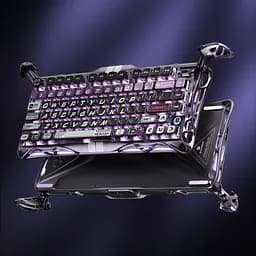 GravaStar Клавіатура магнітна Mercury V75 Pro 80keys, GravaStar x Gateron Jade Gaming, USB-A, 8k, RGB, Iron Purple - мініатюра 4