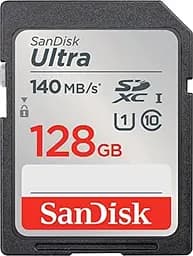 Карта памяти Sandisk 128GB SD C10 UHS-I R140MB/s Ultra (SDSDUNB-128G-GN6IN)