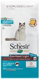 Сухой монопротеиновый корм для взрослых кошек Schesir Cat Sterilized &amp; Light с рыбой 10 кг (8005852119155)