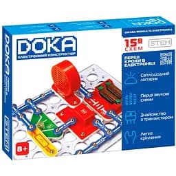 Электронный конструктор Первые шаги в электронике Doka D70710 набор В 15 схем звук и свет