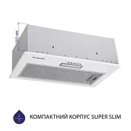 Витяжка повновбудована Minola HBI 5214 WH 700 LED - мініатюра 2