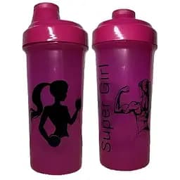 Шейкер Super Girl Pink закрутка сетка 700 мл