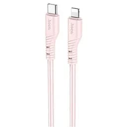 Дата кабель Hoco X97 Crystal color Type-C to Lightning 20W (1m) Light pink