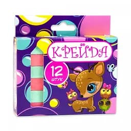 Мелки "Квадрат школьный" 50114, 12 штук, разноцветные