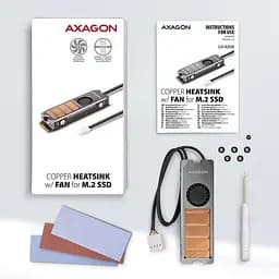 Радіатор з вентилятором для накопичувачів AXAGON CLR-M2FAN heatsink for M.2 SSD - мініатюра 8