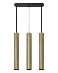 Подвесной светильник, люстра над столом, барной стойкой Goldlux 326164 Lungomare GU10 3x10W IP20 Золотой