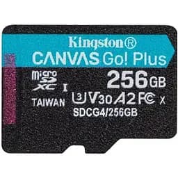 Карта памяти Kingston 256 GB microSDXC Canvas Go! Plus UHS-I U3 V30 A2 Class 10 (SDCG4/256GBSP)