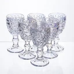 Набір чарок на ніжці 6 штук 50 мл для горілки наливки подарункові чарки скляні Yiwu HP-19-178