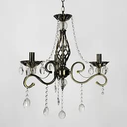 Класична люстра-підсвічник на 3 лампи у бронзовому корпусі Ø 50 см | Арт. 6071/3 AB | Line F