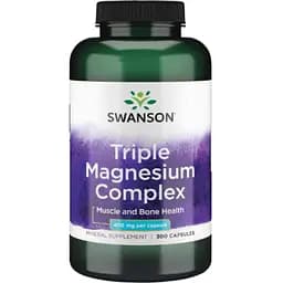 Магний тройной комплекс Swanson Triple Magnesium Complex 400 мг 300 капсул