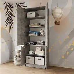 Шафа розпашна MebelStar 4Д Лілу 80x40x210 см Бетон (MBS-1411) - мініатюра 3