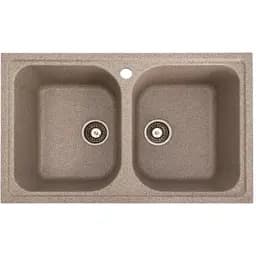 Кухонна мийка Platinum 7950 Equatoria гранітна глянцева з кріпленням 79x50 см карамель (000035791)