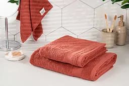 Рушник махровий Ardesto SuperSoft 70х140 см 100% бавовна теракотовий (ART2270RT)  - мініатюра 9