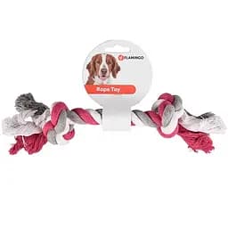 Flamingo Cotton Bone 2 Knots фламинго веревочная кость игрушка для собак 2 узла xxl 0.66 кг 43х4.5 см