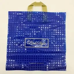 Пакет із петльовою ручкою 40*40 Горох синій (25 шт.)