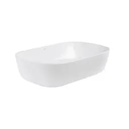 Умивальник Qtap Robin накладний прямокутний 610x400x145 мм White + донний клапан PU02, Білий - мініатюра 4