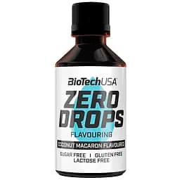 Цукрозамінник BiotechUSA Zero Drops Coconut Macaroon ароматизований рідкий 50 мл