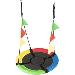 Садова гойдалка-гніздо Outtec XXL з прапорцями мультиколор