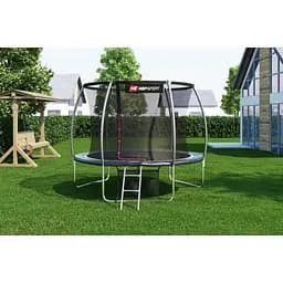 Батут Hop-Sport Premium 10ft (305см) чорно-сірий з внутрішньою сіткою - мініатюра 3