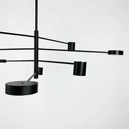 Сучасна чорна LED люстра FLEA з ріжками, що регулюються по осі Line.F DE 31/8 BK - мініатюра 11