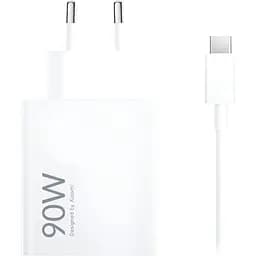 Мережевий зарядний пристрій Xiaomi HyperCharge 90W + Сable USB-A - USB-C White (BHR07ZBEU) [138151]