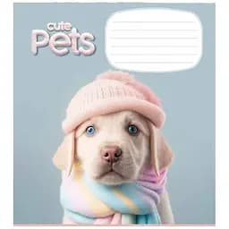 Зошит учнівський "Cute pets" Школярик 012-3253C 12 аркушів (482000647045603253)(SC)