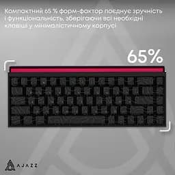 Клавіатура Ajazz NK68 Red Switch Black USB-C (NK68-R-S-B) - мініатюра 7