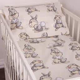 Комплект постільної білизни MirSon Бязь 20-0022 Rabbit Gray 110х140 бежевий (2200010265101) - мініатюра 4