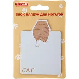 Блок паперу для нотаток Buromax Lazy Cat з клейким шаром 70х94 мм 30 аркушів в асортименті (BM.2381-77) - мініатюра 3