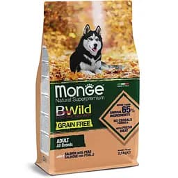 Сухий корм Monge BWild Adult Беззерновий для дорослих собак усіх порід з лососем 2,5 кг