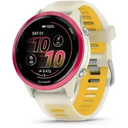 Смарт-годинник Garmin Forerunner 570 42mm Raspberry with Mango/Translucent Bone with Silver Buckle (010-02970-42)