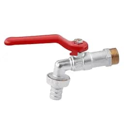 Кран для полива Karro KR-2001 никелированная латунь шаровый 1/2" 30412