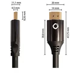Кабель HDMI Oehlbach Black Magic MK II UHD v2.1 8K 48Gbit HDR Ethernet ARC 1.5 м Black - мініатюра 4