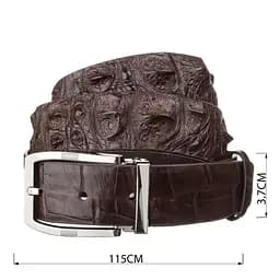 Ремінь Crocodile Leather чоловічий  3,7х115 см acs0029608 - мініатюра 4