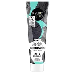Зубна паста Organic Shop Mint&Charcoal відбілювальна 100 г
