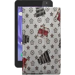 Чехол StatusCASE из экокожи для планшета Prestigio Seed A7 (PMT4337) Луи-Витон-белый