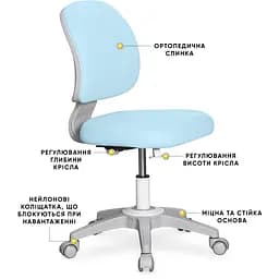 Дитяче крісло Evo-kids Limpi Blue (Y-212 KBL) - мініатюра 2